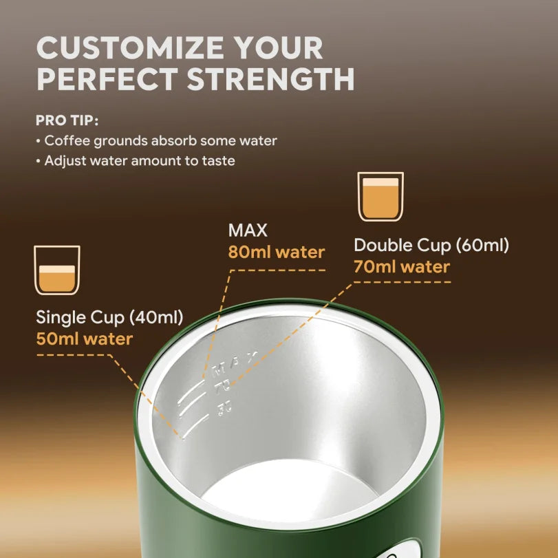 3-in-1 Portable Espresso Machine | USB-C Self-Heating Travel Coffee