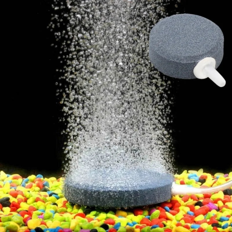 Air Bubble Stone Aquarium Aerator Pond Pump Disk Hydroponic Oxygen