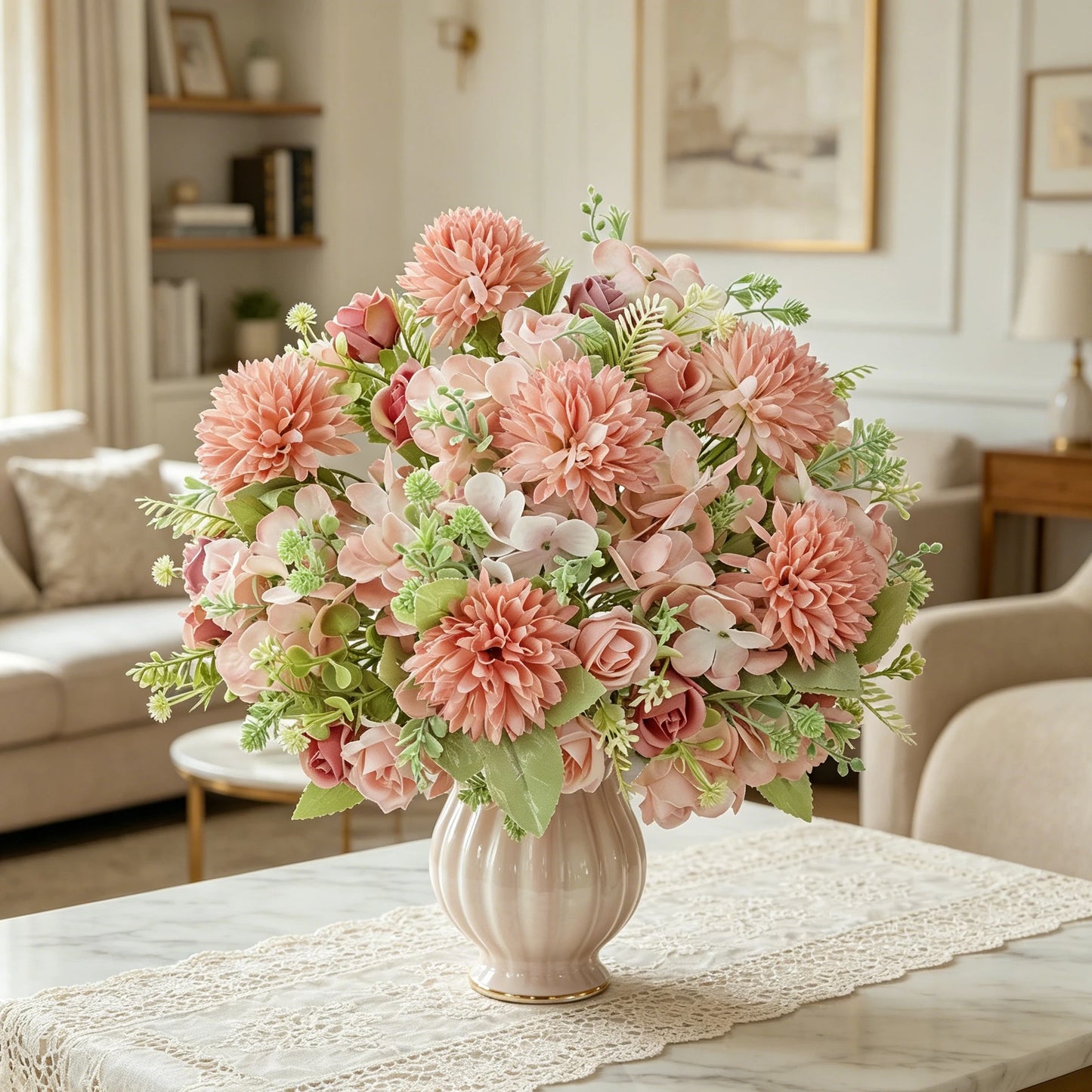 Artificial Silk Rose Bouquet for Wedding & Home Decor