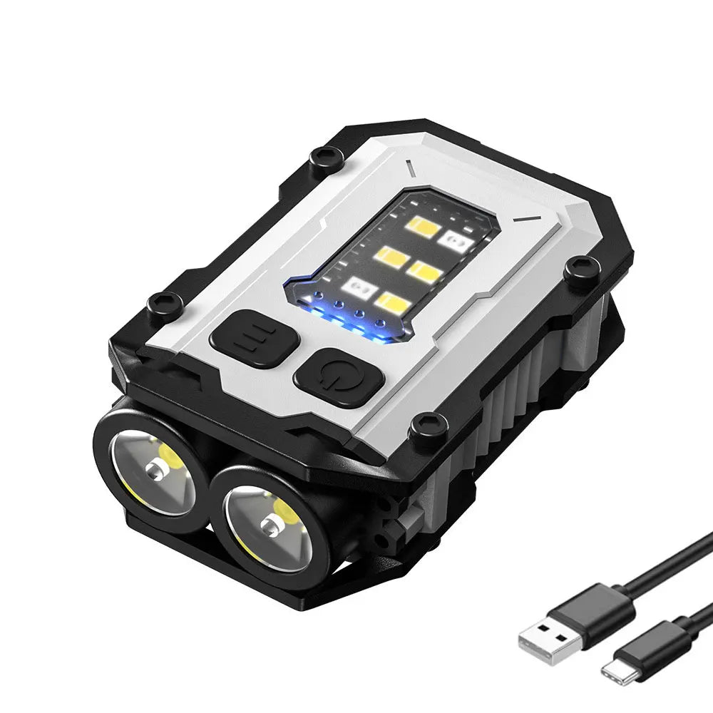 Mini LED Keychain Flashlight USB Rechargeable Magnetic COB Torch