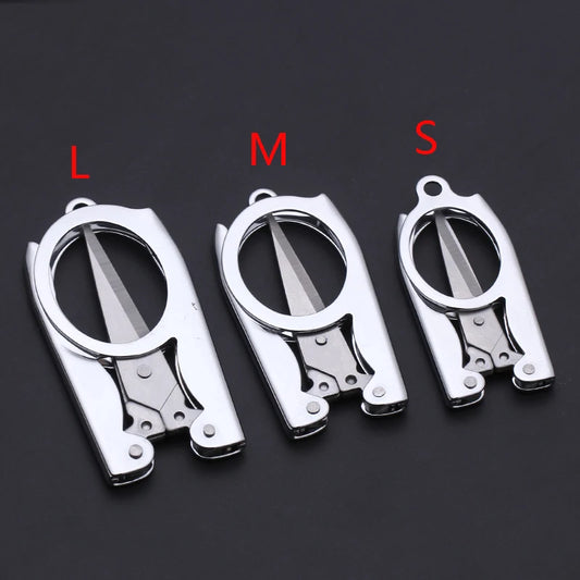 Folding Scissors Pocket Travel Small Crafts Sharp Blade Emergency Peaceful Pleasures Health and Wellness