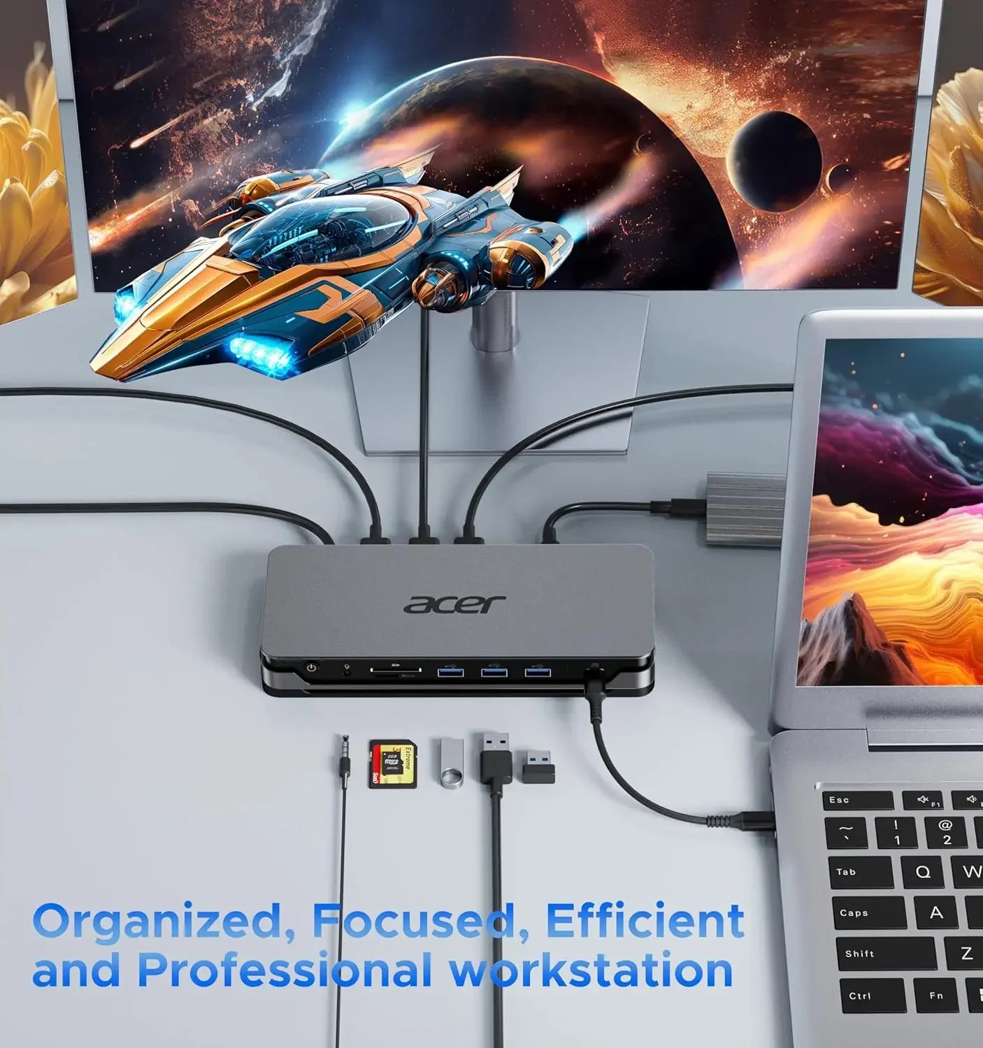 13-in-1 USB-C Docking Station with 110W PD, Triple Monitor Support, Dual 4K HDMI/DP for Windows Laptops Peaceful Pleasures Health and Wellness