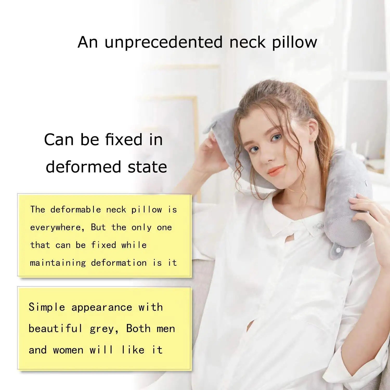 Memory foam u-shaped pillow, travel pillow, protect the cervical spine, easy to carry, bendable, slow rebound Peaceful Pleasures Health and Wellness