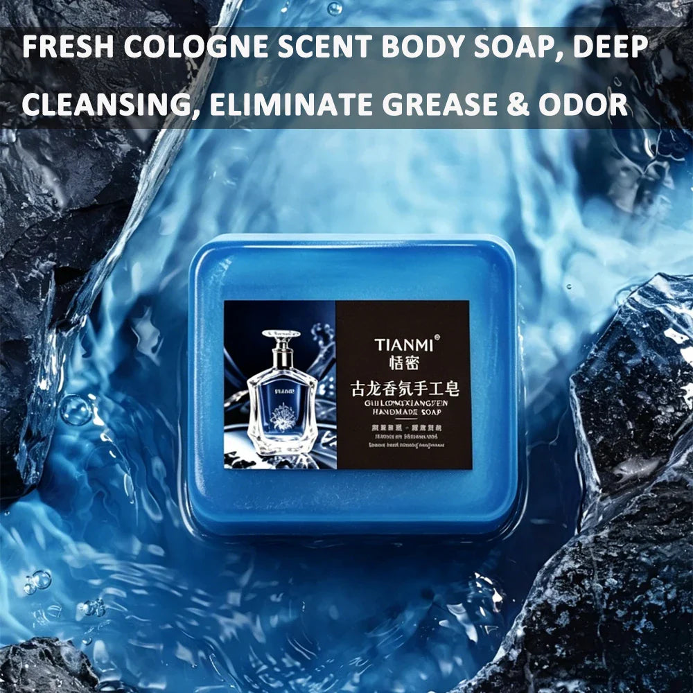Men's Cologne 3-in-1 Bar Soap – Hair, Face & Body Wash 2 Pack