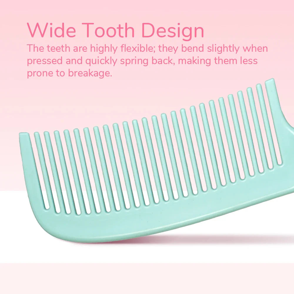 Wide-Tooth Detangling Comb with Oak Handle | All Hair Types
