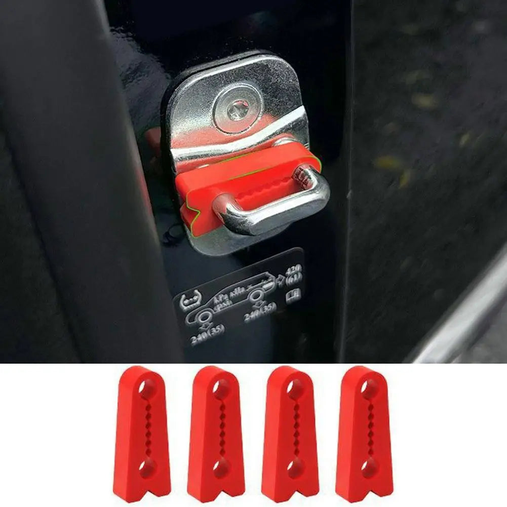 4pcs Car Door Lock Shock Absorber Silicone Cover Peaceful Pleasures Health and Wellness C