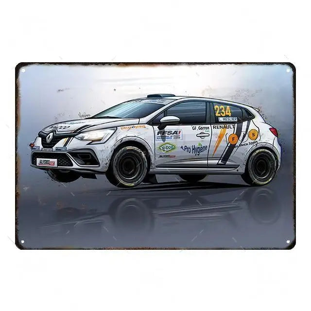 Cool Race Car Vintage Metal Poster Modern Sport Car Retro Tin Sign Auto Club Wall Decoration Plaque for Home Decor Peaceful Pleasures Health and Wellness