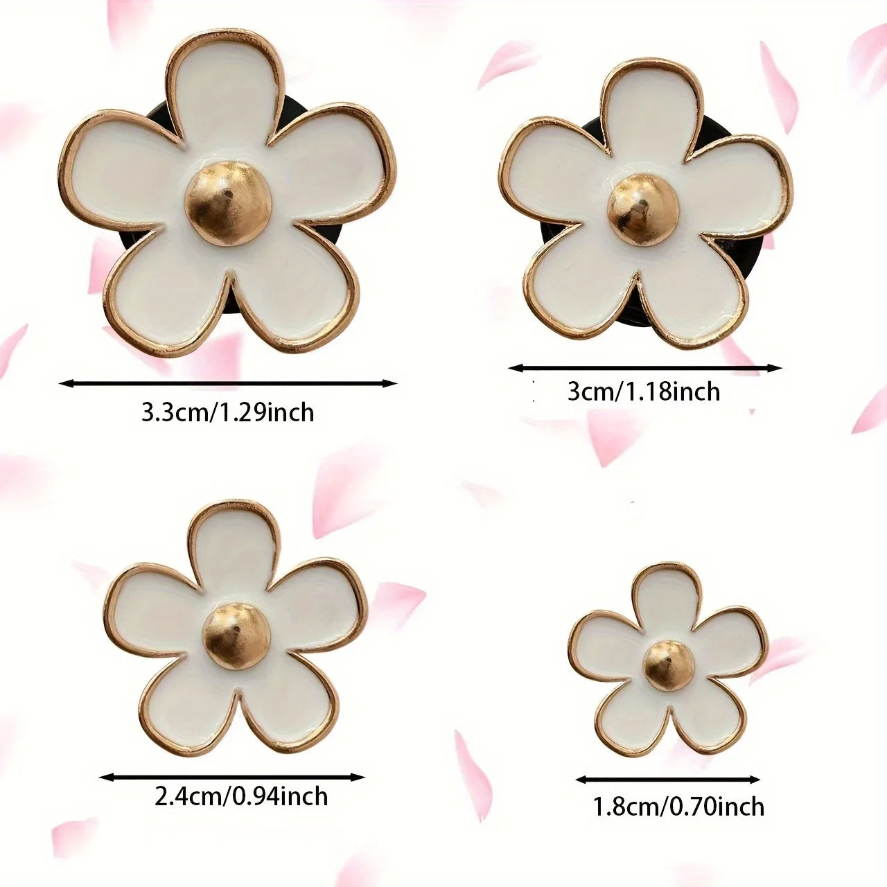 Daisy Car Air Vent Perfume Diffuser Clips – 4pcs Alloy