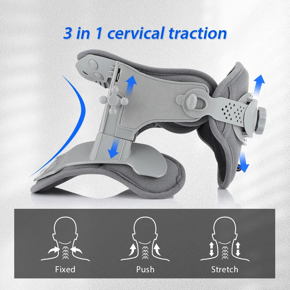 USB Electric Infrared Heating Neck Cervical Traction Collar Spine Support Hot Compression Tractor Stretching Brace Peaceful Pleasures Health and Wellness