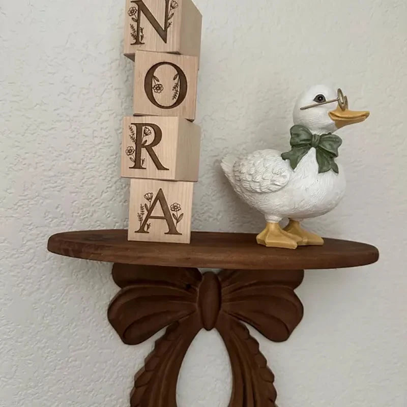 Personalized Engraved Wood Name Blocks | Baby Nursery Gift