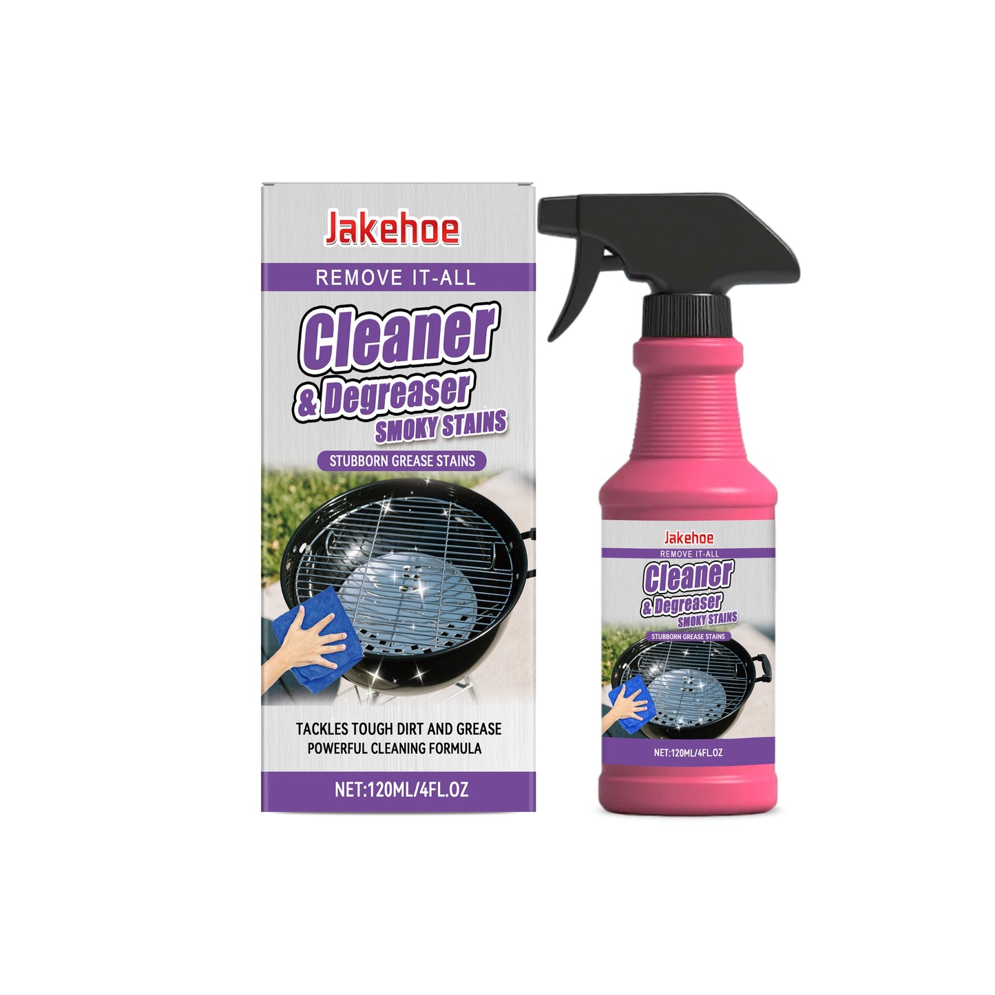 JAKEHOE 120ml BBQ Grill Cleaner Heavy Duty Degreaser Spray