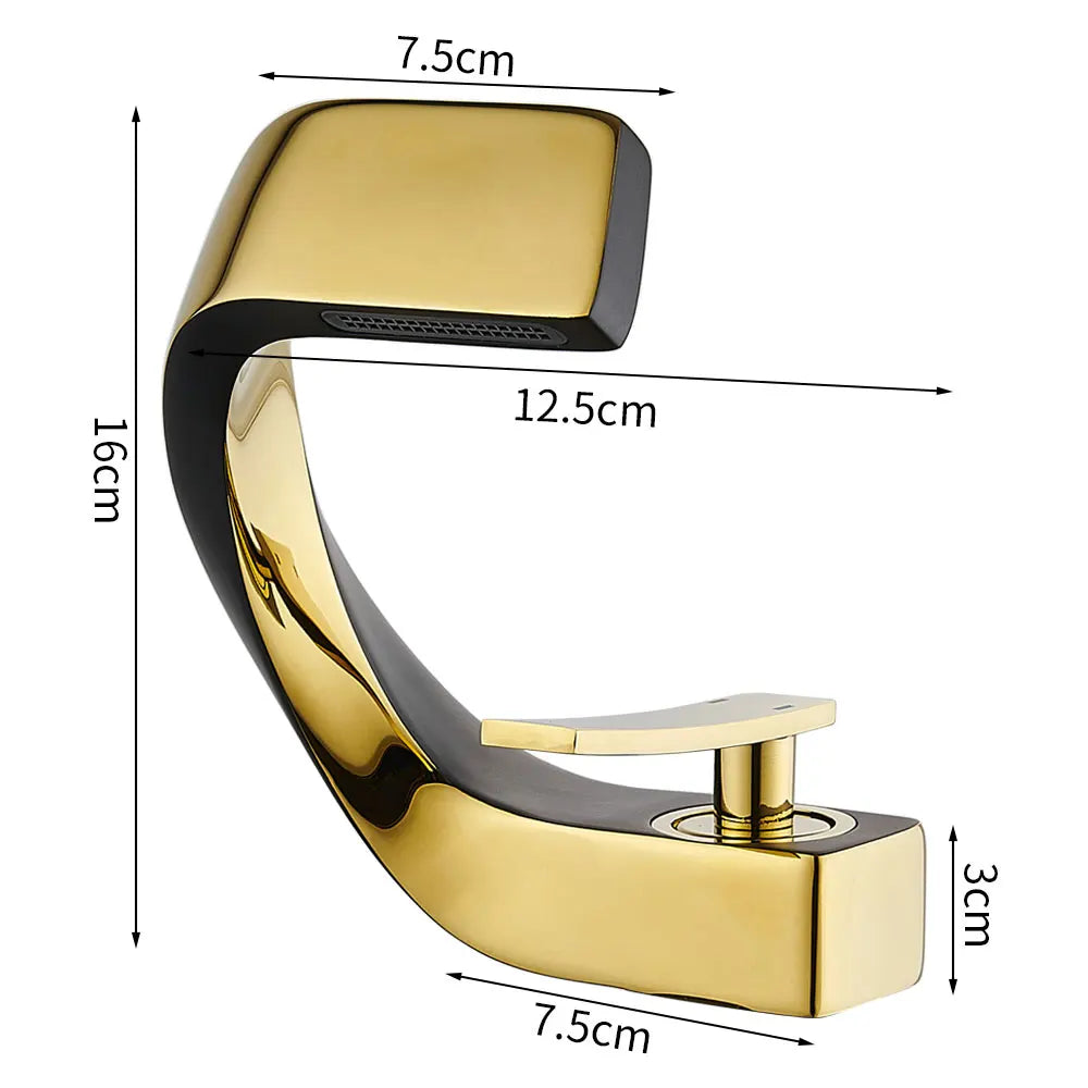 AOGUTU Black Basin Faucet | Single Hole Deck Mount Mixer Tap