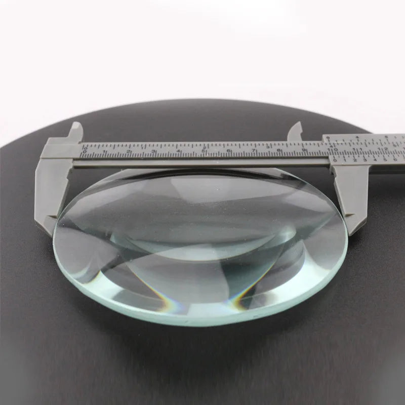 Convex Lens Large Diameter 100Mm Thickened 15Cm Glass Lens Desktop Lighting Magnifying Glass Lens Diy Projector Lens Peaceful Pleasures Health and Wellness 100mm