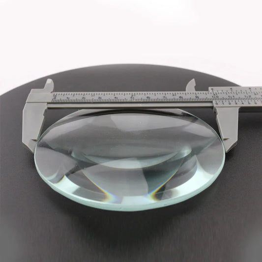 Convex Lens Large Diameter 100Mm Thickened 15Cm Glass Lens Desktop Lighting Magnifying Glass Lens Diy Projector Lens Peaceful Pleasures Health and Wellness 100mm