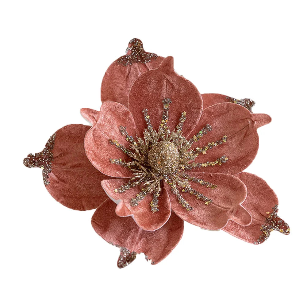 Artificial Christmas Magnolia Flowers | Festive Home Decor