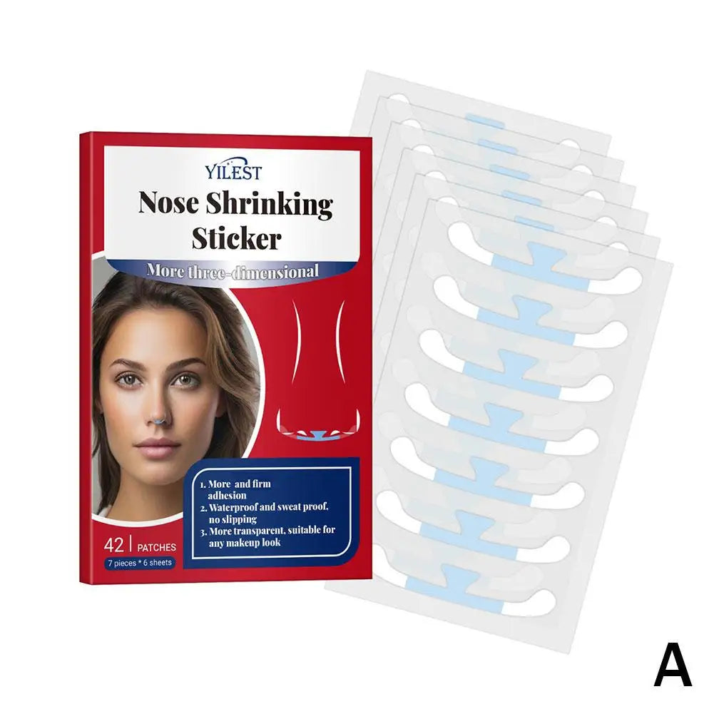 Invisible Nose Wing Slimming Stickers – 42pcs Nose Shaper Lifting Strips for Cosplay & Beauty Peaceful Pleasures Health and Wellness 42pcs-C