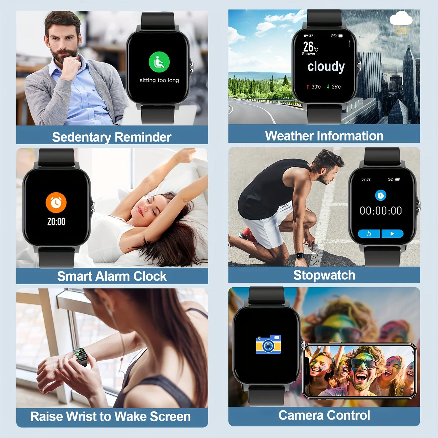ERUN 1.83" Smartwatch – Wireless Calling, Sleep & Activity Tracker