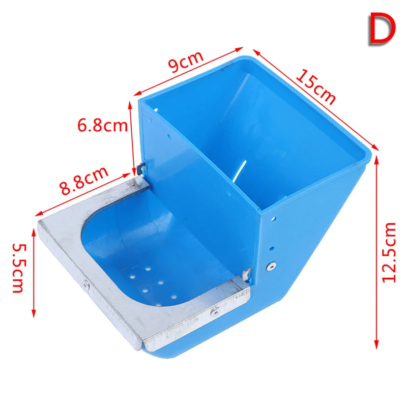 Rabbit Feed Box Hopper | Anti-Spill Cage Feeder Trough