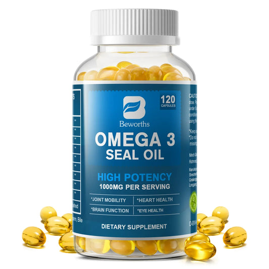 BEWORTHS Seal Oil Capsules Omega-3 DHA EPA DPA – 120 Count Omega-3 Supplement Oasis Select