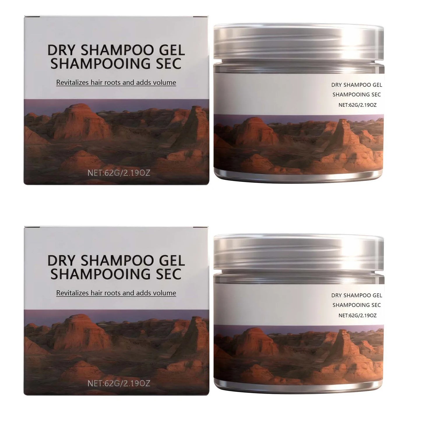 Dry Shampoo Gel – No-Rinse Oil Control & Volumizing, 62g