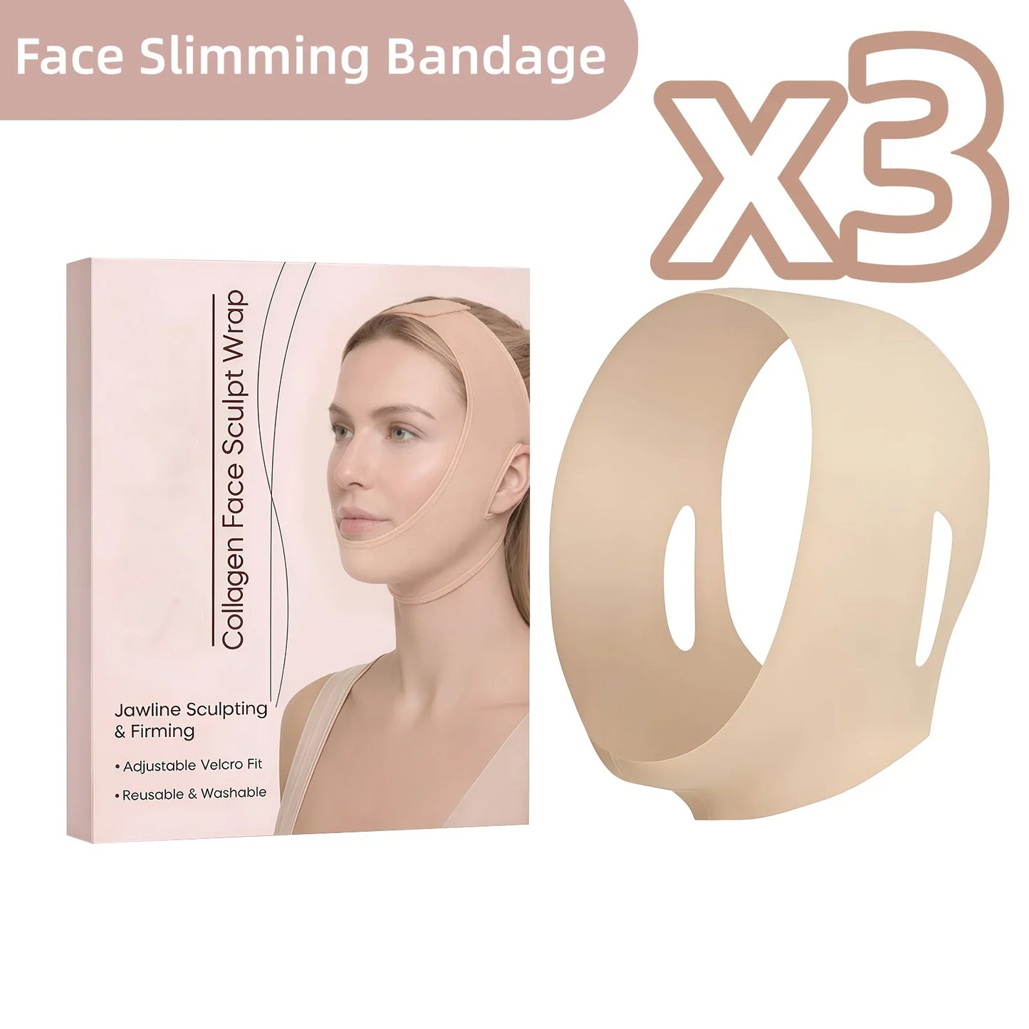 V-Shape Face Slimming Strap | Adjustable Jawline Sculptor