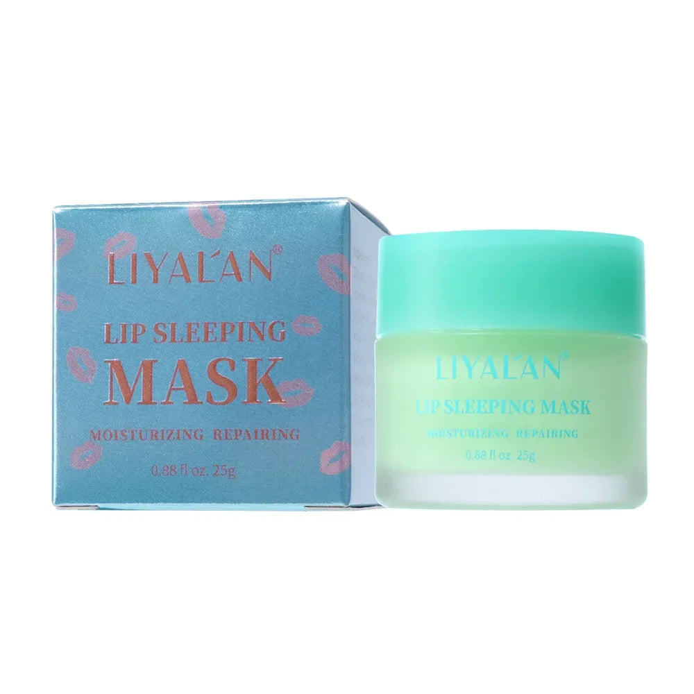 LIYALAN Lip Sleeping Mask – Overnight Lip Treatment 25g Peaceful Pleasures Health and Wellness Green Apple China Mainland 25g