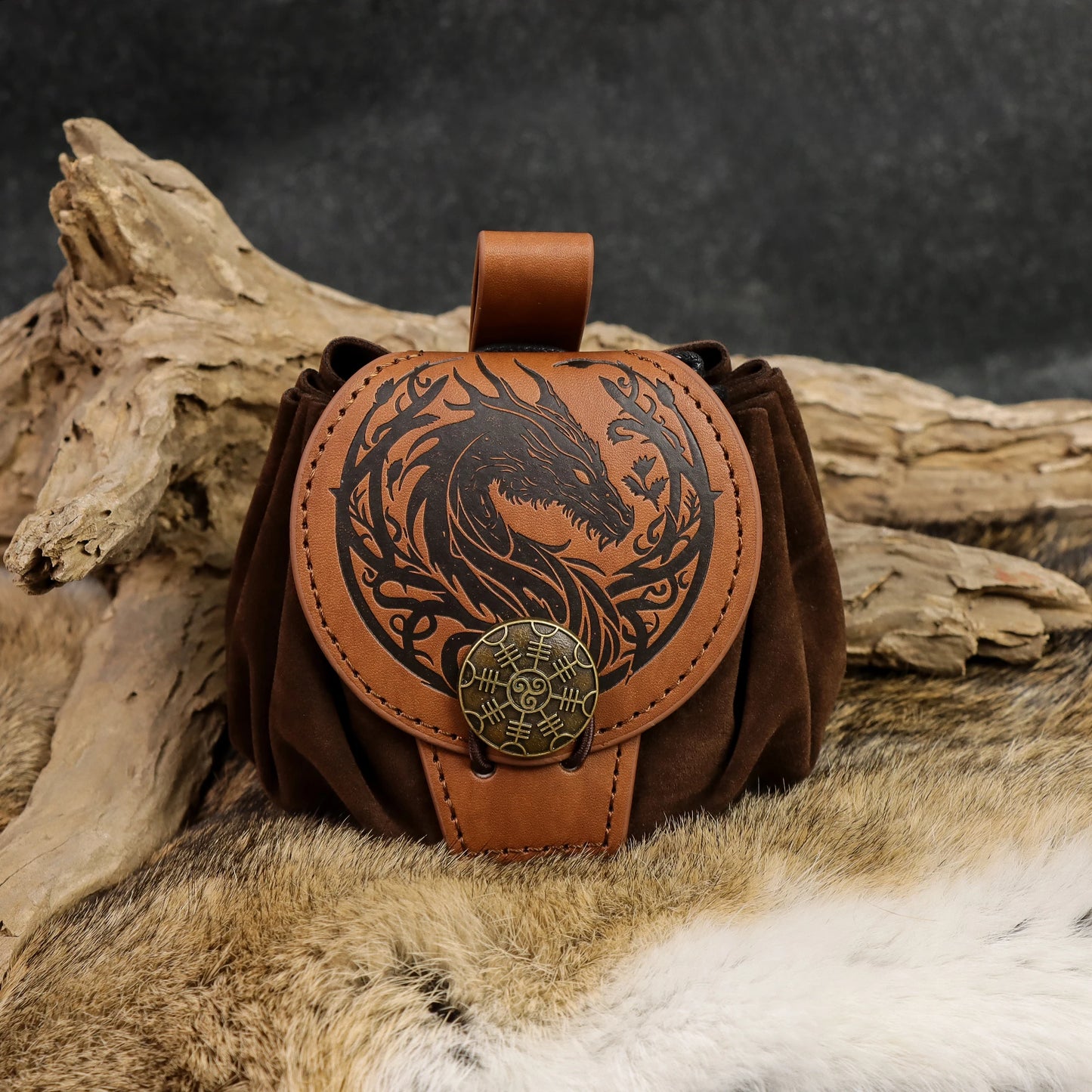 Medieval Viking Money Pouch Bag Cosplay Hangable Belt Waist Unisex