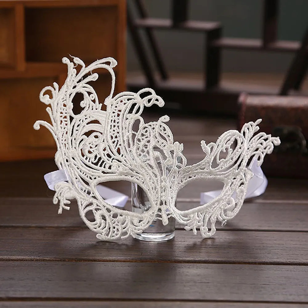 Eye Mask Sexy Lace Venetian Masquerade Ball Halloween Party Fancy Dress Costume Props Lady Black Lace Hollow Face Mask Peaceful Pleasures Health and Wellness B