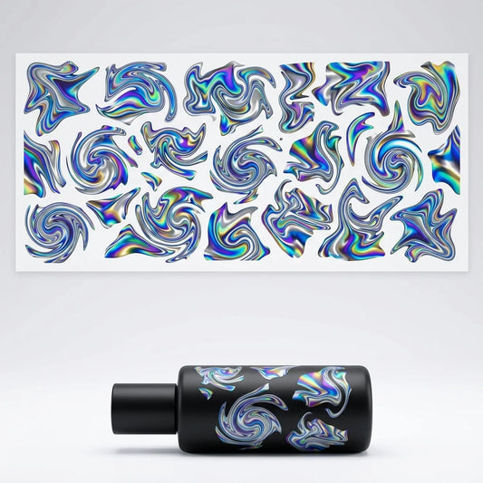 Holographic UV Transfer Stickers – Iridescent Waterproof Decals Holographic Decal Stickers Peaceful Pleasures Health and Wellness