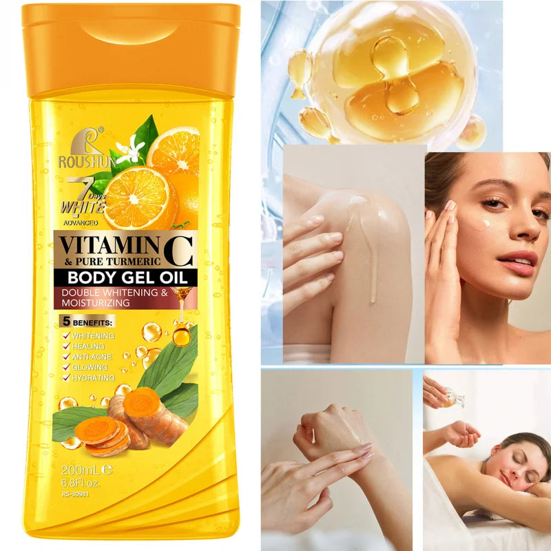 ROUSHUN Vitamin C & Turmeric Body Oil 200ml | Moisturizer