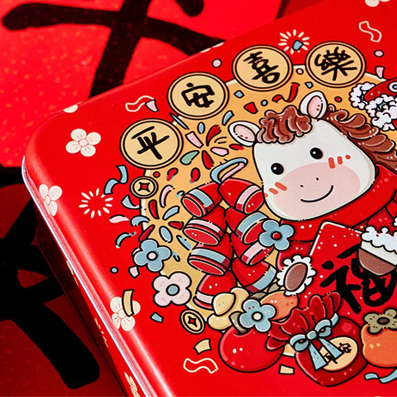 Chinese New Year Tin Box | Year of the Horse & Panda Design