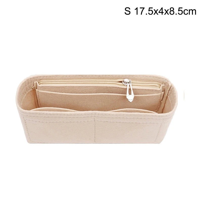 Felt Insert Bag Organizer – Handbag Liner & Makeup Organizer