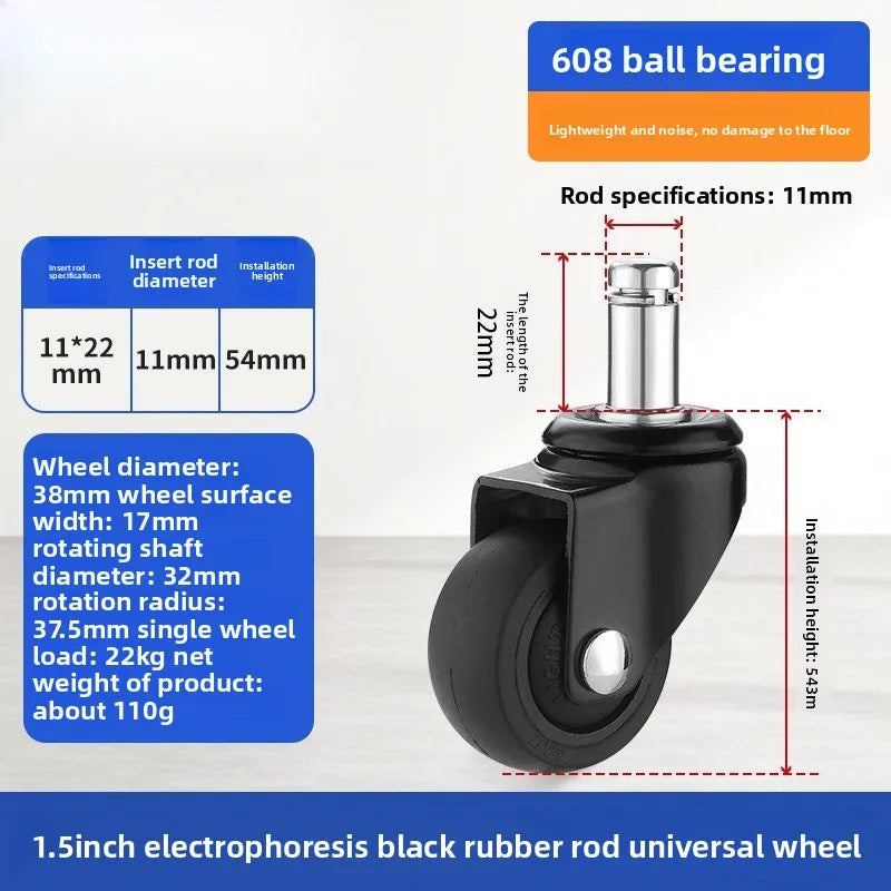 4PCS 2-Inch Heavy Duty Swivel Caster Wheels with Brake