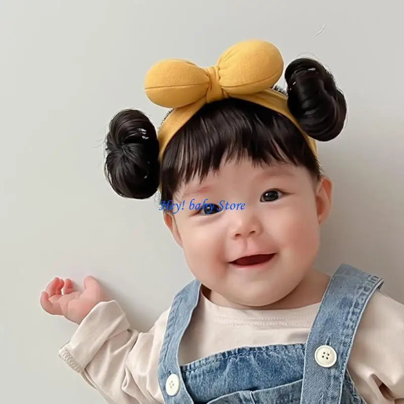 Baby Girl Bowknot Bun Headband | Cute Hair Accessory 0–2 Yrs