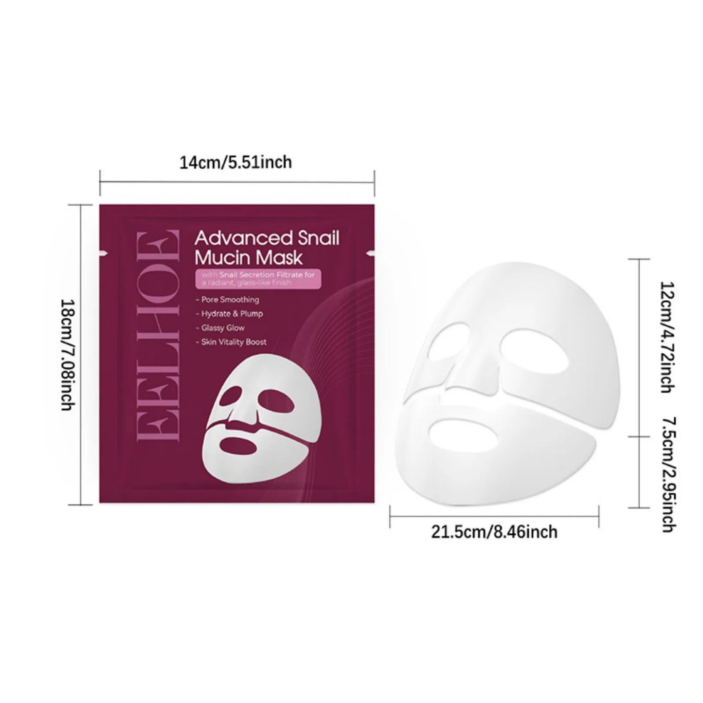 Snail Mucin Sheet Mask – Hydrating, Glass Skin & Glow