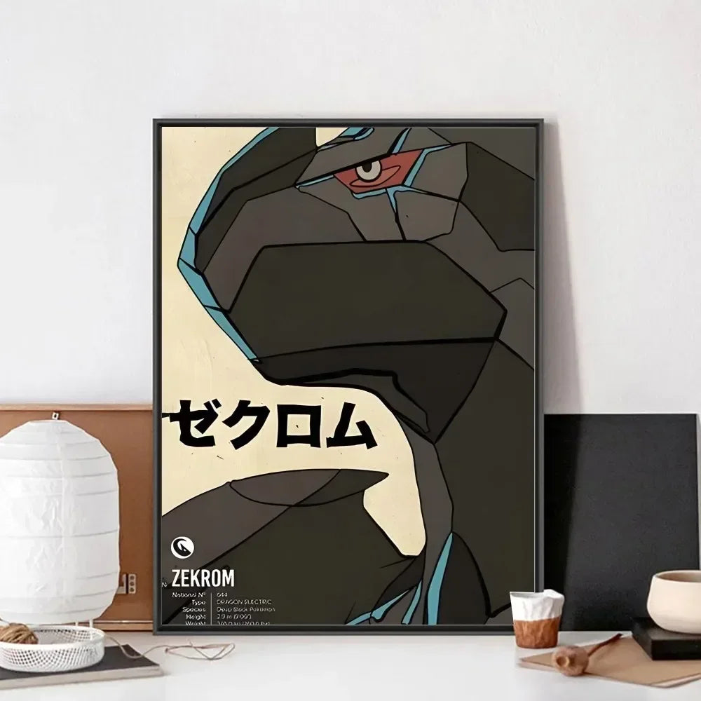 Japanese Anime Pokemon Gengar Canvas Poster - Retro Minimalist Wall Art for Bedroom, Living Room Decor Peaceful Pleasures Health and Wellness 6 40x50cm
