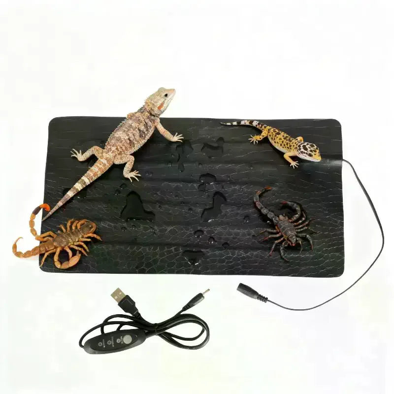 Reptile Heat Mat – Waterproof Anti-Scratch Heating Pad for Reptiles Reptile Heating Pad Peaceful Pleasures Health and Wellness