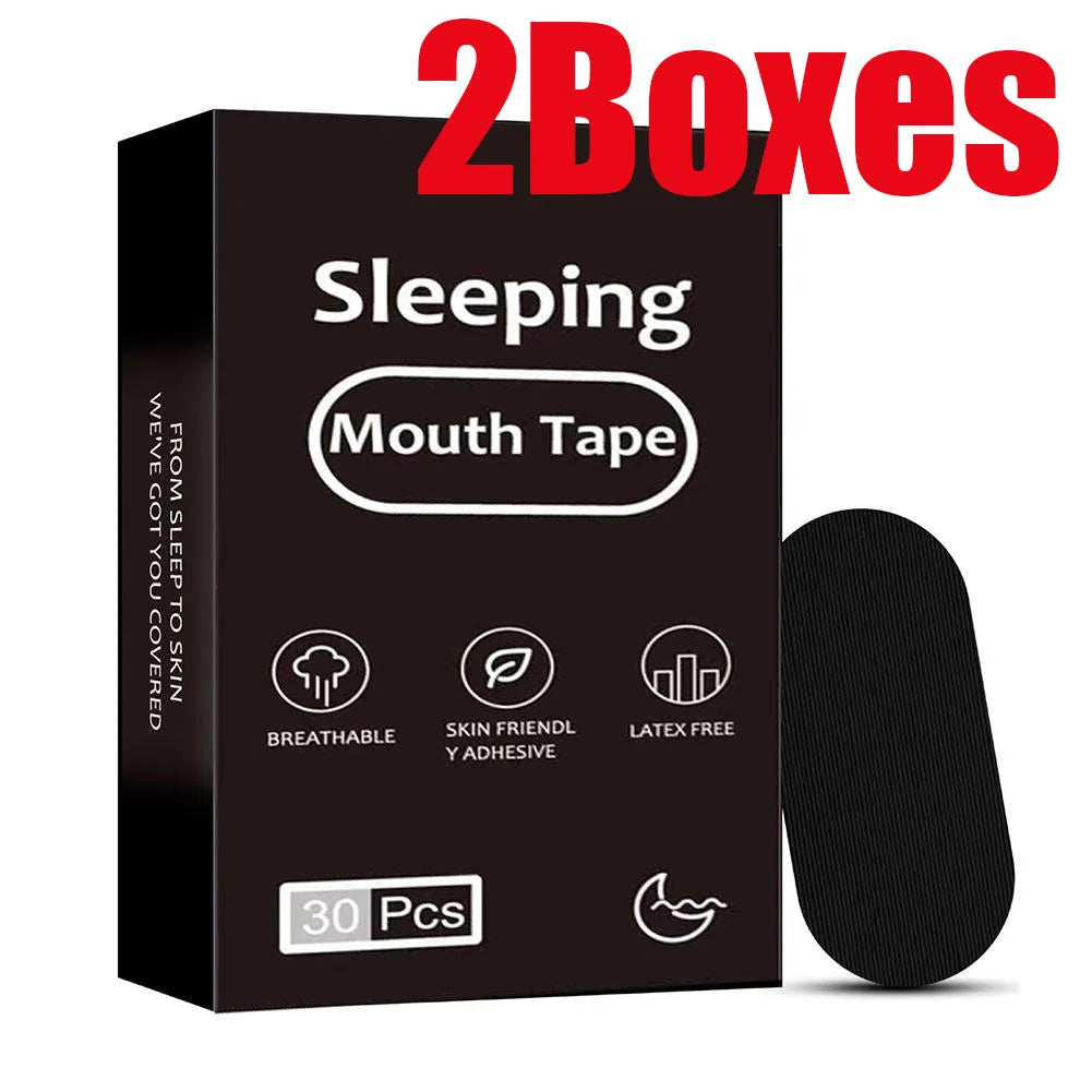 1/2/3/5 Boxes Soft Cloth Mouth Closing Patch Mouth Tape Sleep Strip Comfortable Portable Lip Sticker For Night Sleep And Travel Peaceful Pleasures Health and Wellness 2Boxes