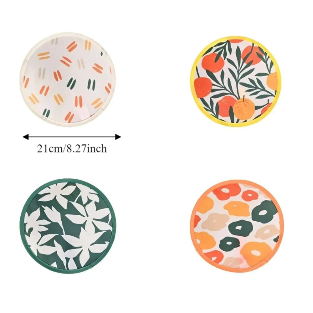 Japanese Style Portable Folding Round Fan – Colorful Mini Handheld