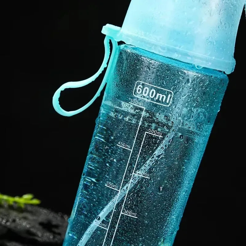Cooling Mist Spray Water Bottle 600ml | Sports & Travel