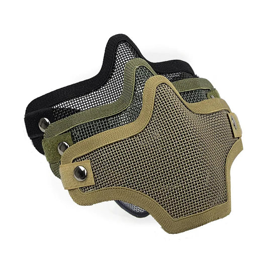 Tactical Airsoft Half Face Metal Mesh Mask – 3 Colors Tactical Face Mask Peaceful Pleasures Health and Wellness