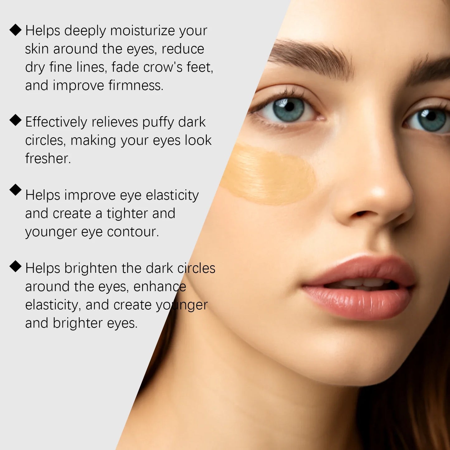 Instant Tightening Eye Cream with Brush – Anti-Puffiness 30g