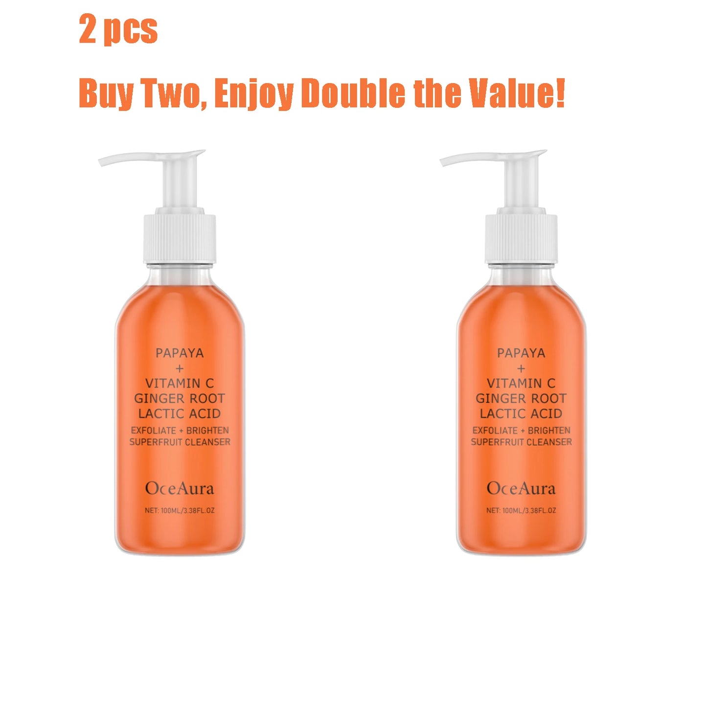 OceAura Papaya Vitamin C Exfoliating Face Cleanser 100ml