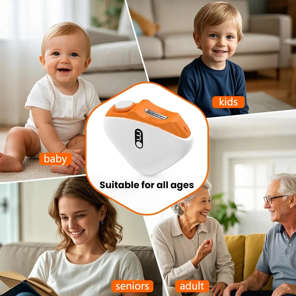 Nail Care Curtains Electric Automatic Trimmer with Light Foot Scissors and Polisher For Adults and Babies Curtains Peaceful Pleasures Health and Wellness