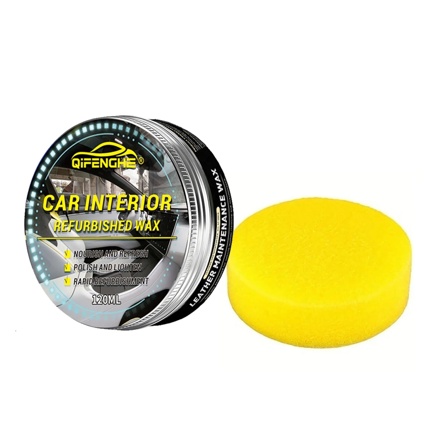 Car Interior Care Cream – Gloss Black PVC Paste for Plastic & Tyres