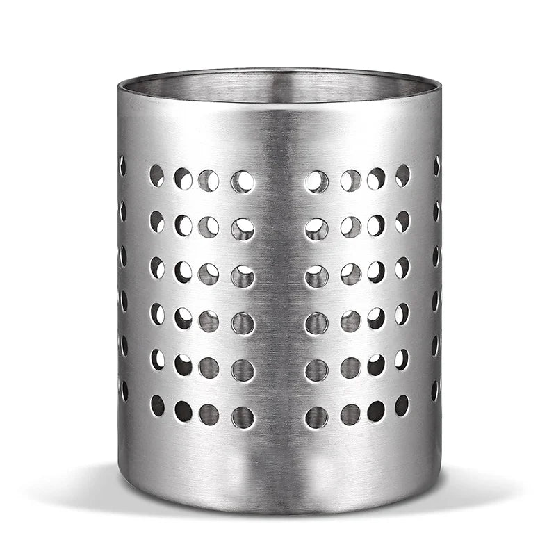 Small Stainless Steel Utensil Holder, Silverware Utensil Drying Rack, Utility Sturdy Home Kitchen Daily Use Utensil Drainer for Peaceful Pleasures Health and Wellness