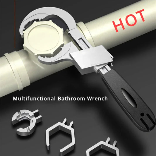 Adjustable Aluminum Alloy Bathroom Wrench | 270mm Pipe Tool Adjustable Pipe Wrench Peaceful Pleasures Health and Wellness