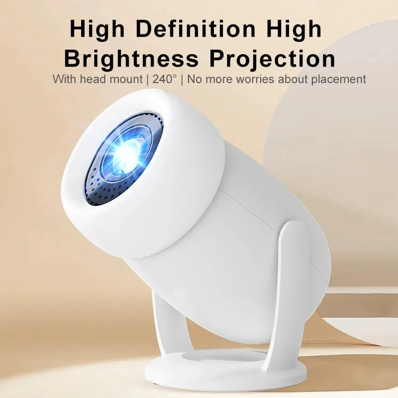 2026 Portable Projector Home 1080p Projector Mini Android 4K HD Intelligent Wireless Y400 Projector High Luminous Multi Language Peaceful Pleasures Health and Wellness