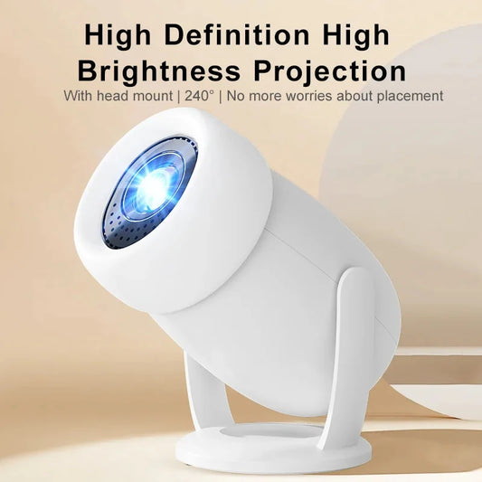 2026 Portable Projector Home 1080p Projector Mini Android 4K HD Intelligent Wireless Y400 Projector High Luminous Multi Language Peaceful Pleasures Health and Wellness