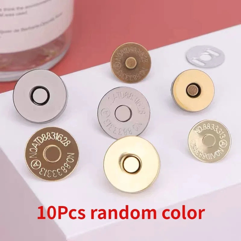 Magnetic Snap Buttons for Bags & Sewing – Metal Flatback Set